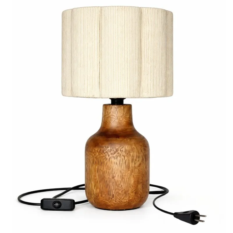 Halviro Accent Cotton Table Lamp - White media 4