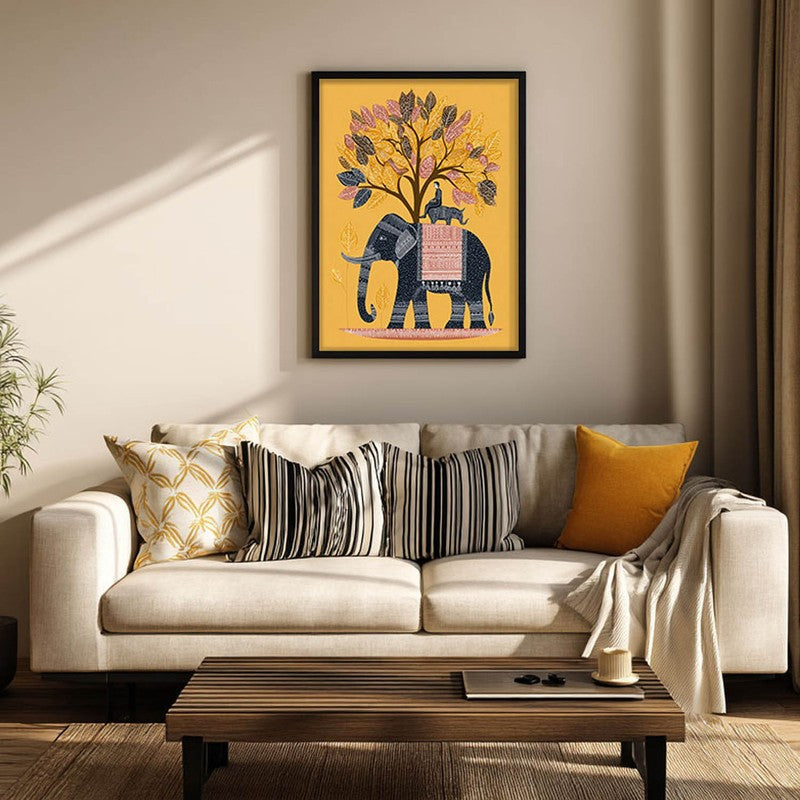 Gajtara Canvas Wall Painting With Black Frame