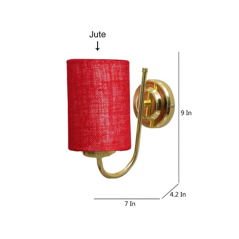 Galora Neva Fabric & Metal Wall Lamp - Red media 5