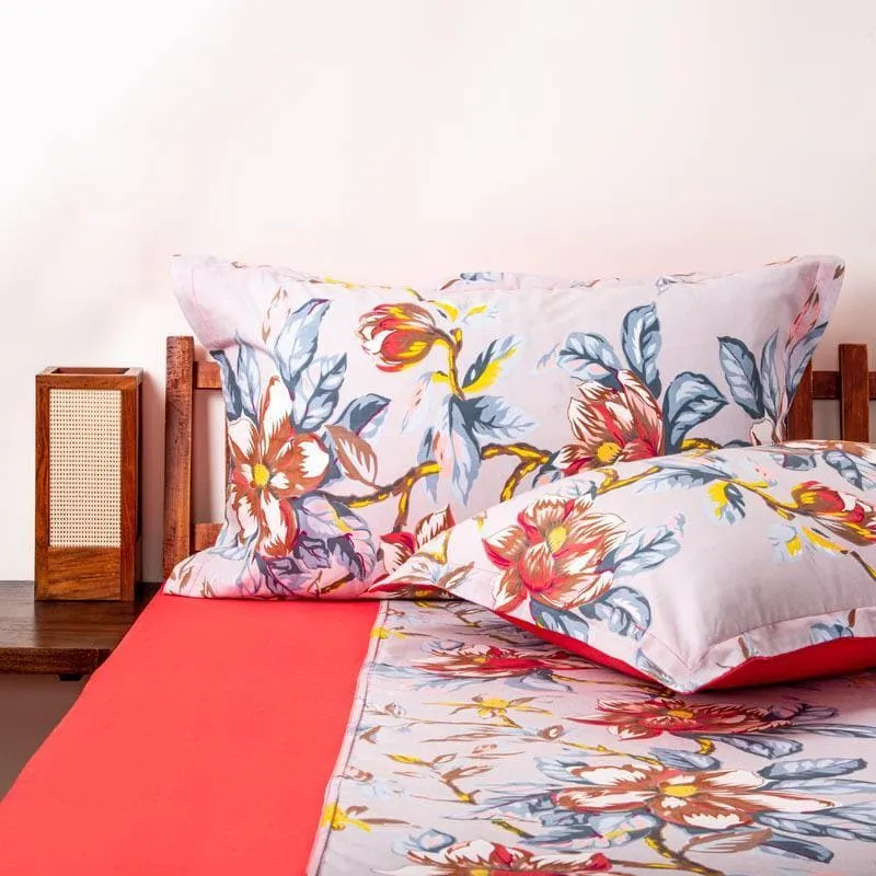 Swayam Grey Splendour Cotton Bedsheet - 180 TC media 1