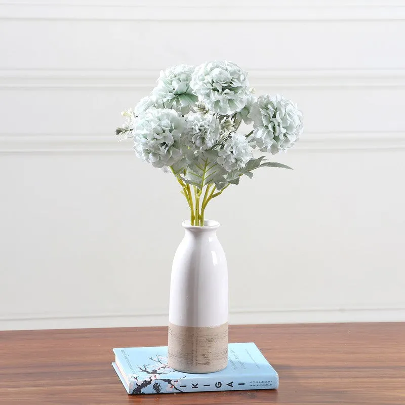 Blushen Carnation Fabric Arificial Flower - Blue media 1