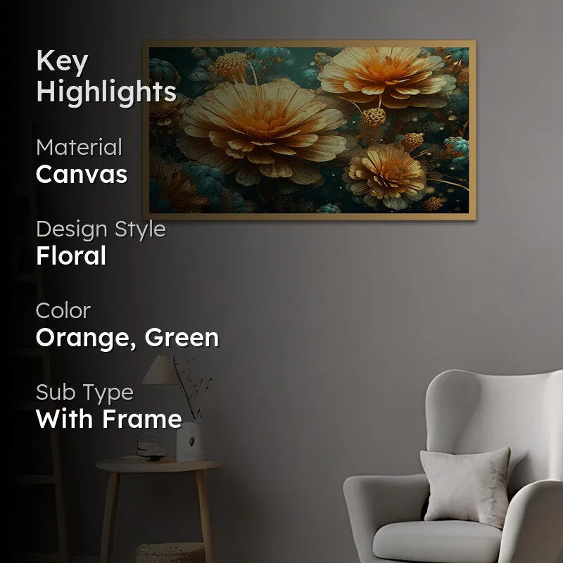 Luna Petals Floral Canvas Wall Painting media 2