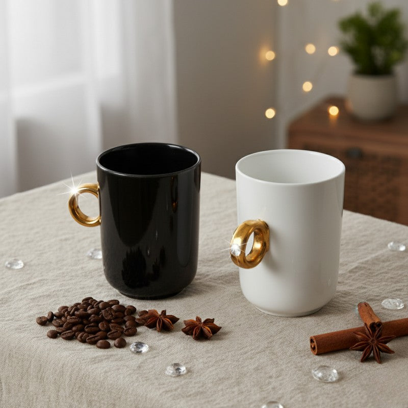 Chic Crystal Coffee Mug (300 mL Each) - Set Of Two