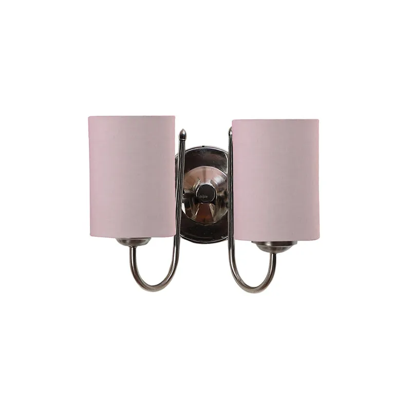 Veda Duo Cylindrical Fabric & Metal Wall Lamp - Grey media 4