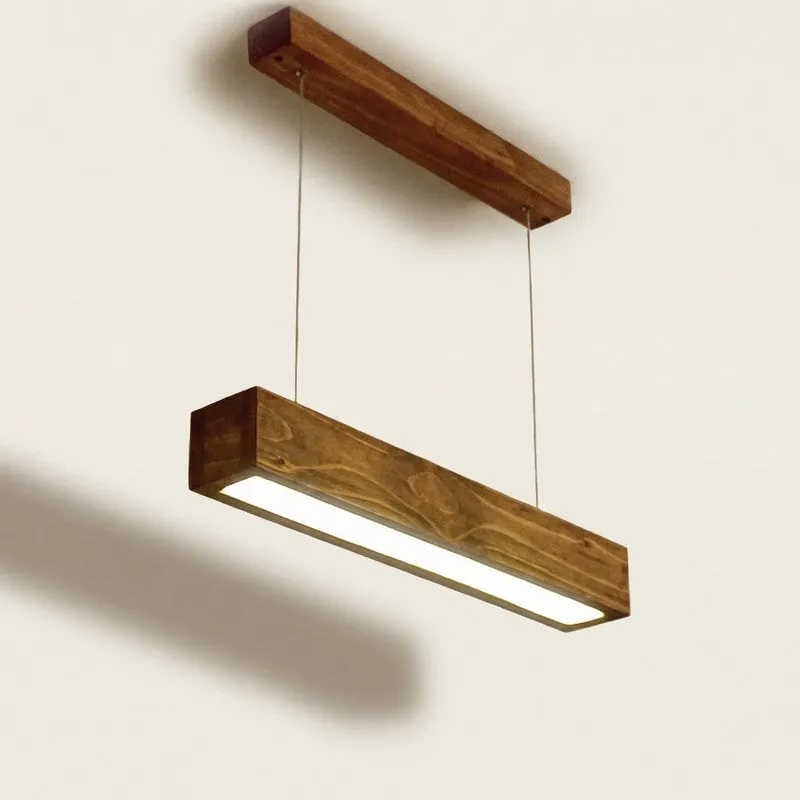 Tharaka Linear LED Wooden Ceiling Lamp media 4