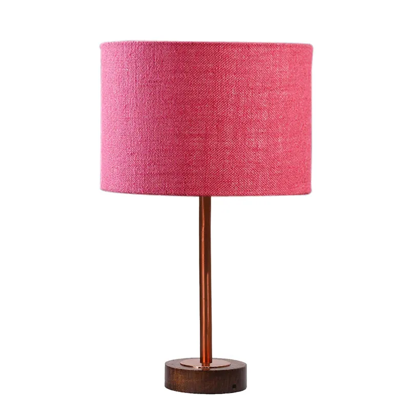Sienna I Rodin Wooden Table Lamp - Pink,Copper,Brown media 4