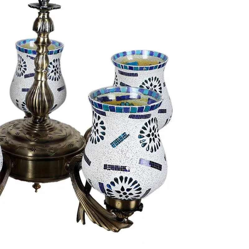 Tara Vistara Mosaic Golden Antique Ceiling Lamp media 4