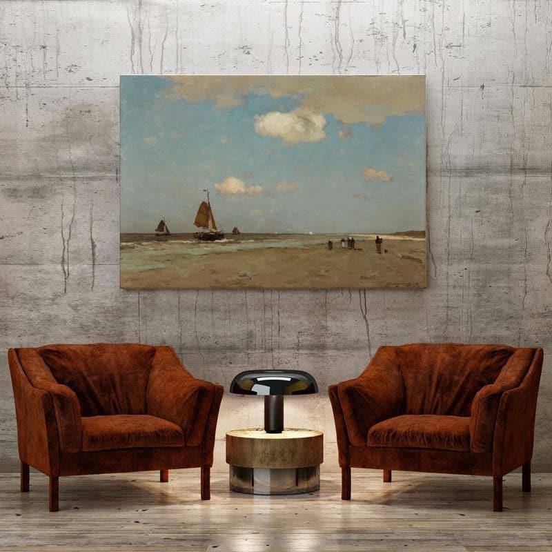 The Beach Scene Canvas Painting - Gallery Wrap