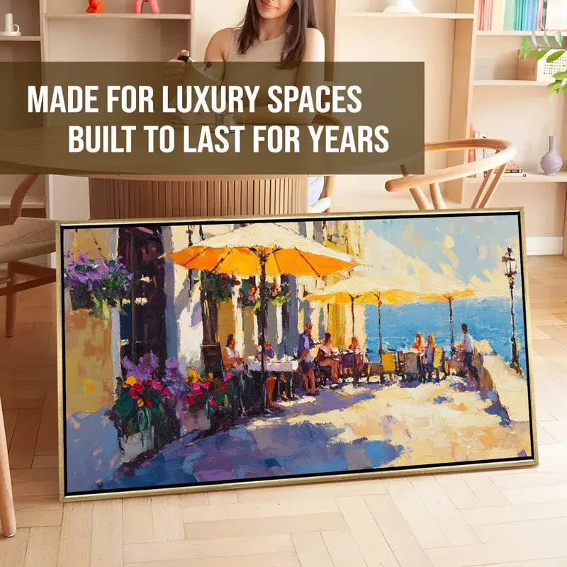 The Seaside Cafe Canvas Wall Painting With Frame media 7