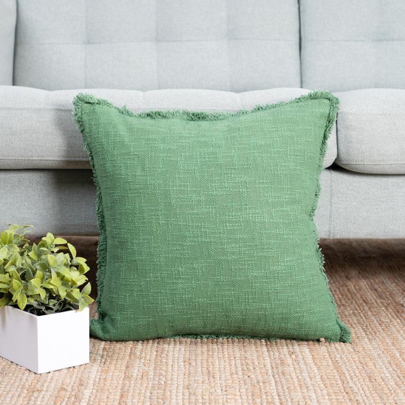 Textured Olive Green Cushion Cover