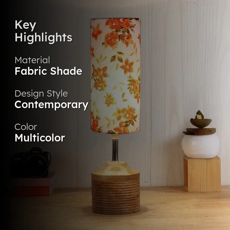 Floral Salad Fabric Table Lamp - Multicolor media 2