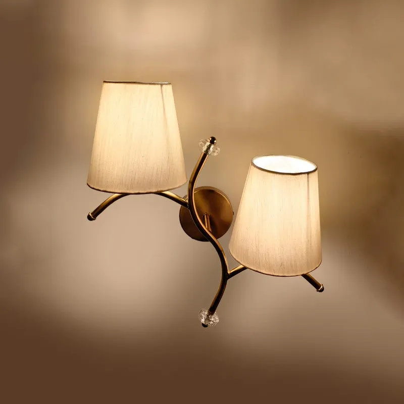 GlowStem Twin Cotton Wall Lamp - Beige media 6