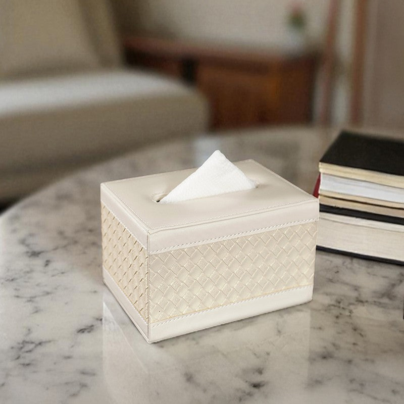 AarviDecor MonoLine Faux Leather Tissue Holder media 5
