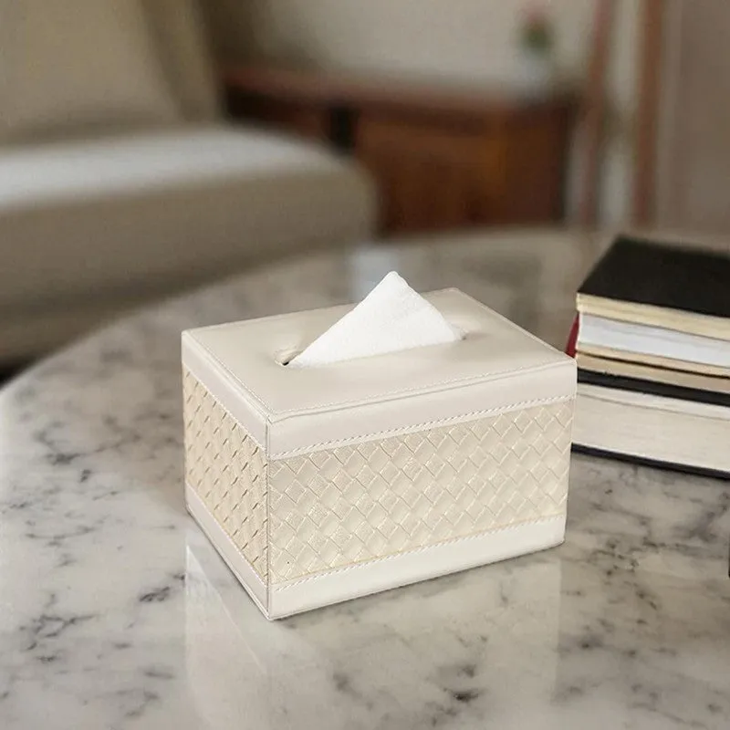 AarviDecor MonoLine Faux Leather Tissue Holder media 5