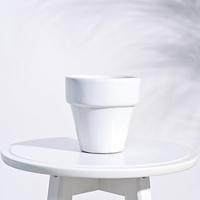 Ugaoo The Dream White Small Ceramic Pot