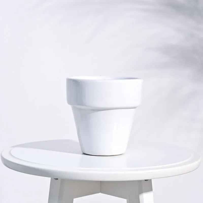 Ugaoo The Dream White Small Ceramic Pot media 1