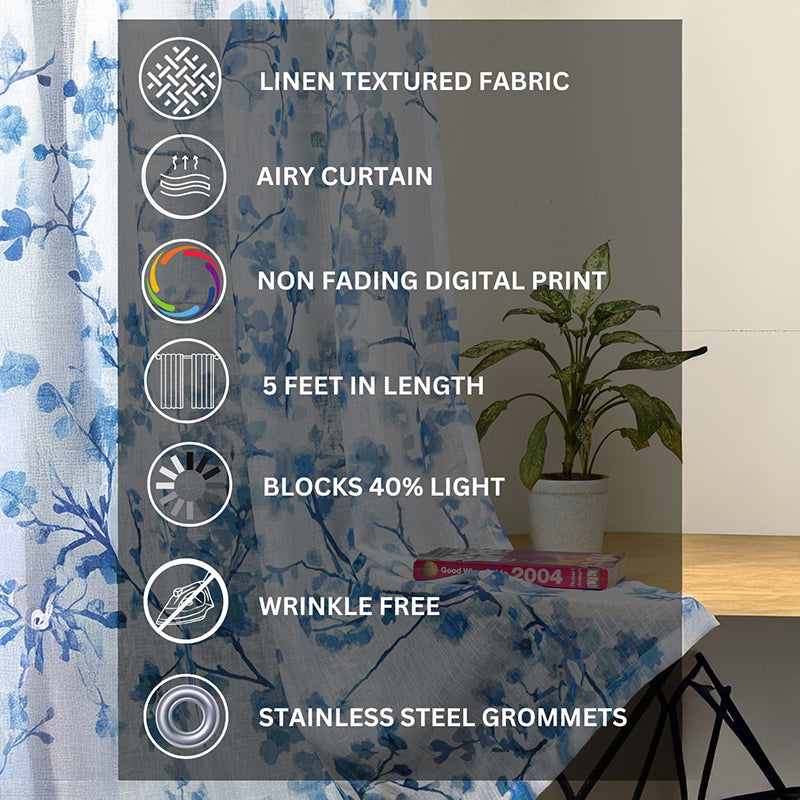 Elaris Linen Texture Sheer Curtain - Set Of Two media 10