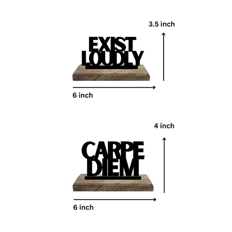 Seize & Resonate Typography Showpiece - Set Of Two media 8