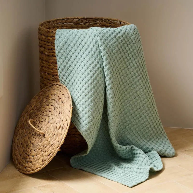 Rippley Soft Waffle Bath Towel (Blue) media 3