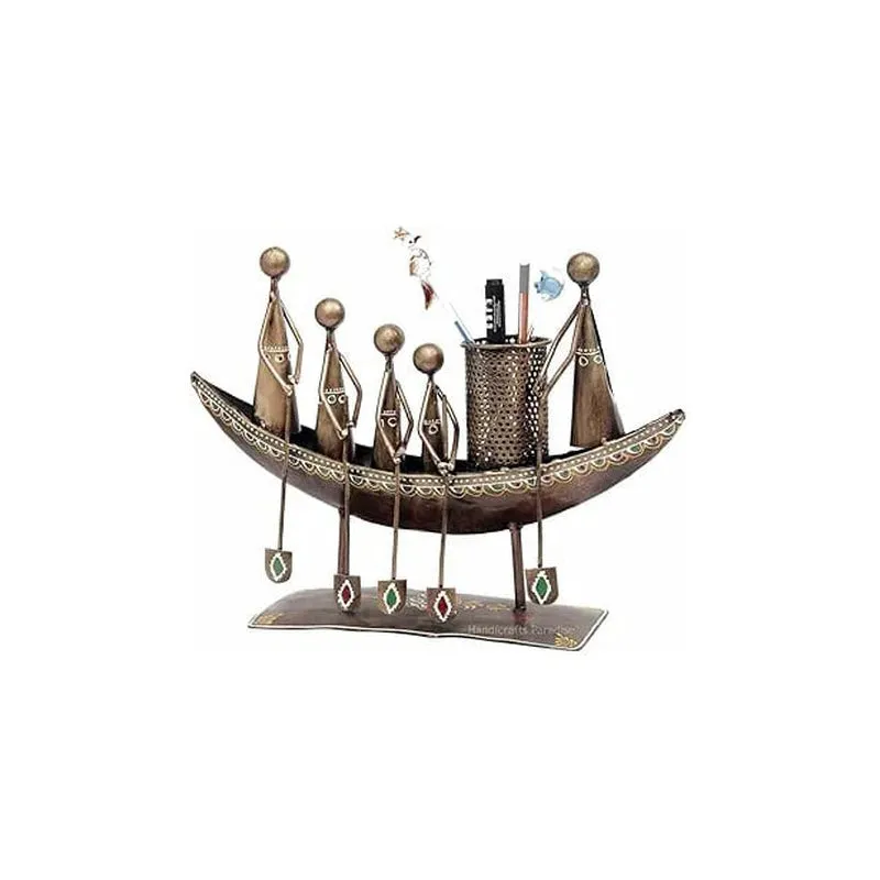 Iron Boat Pen Holder Showpieces media 5