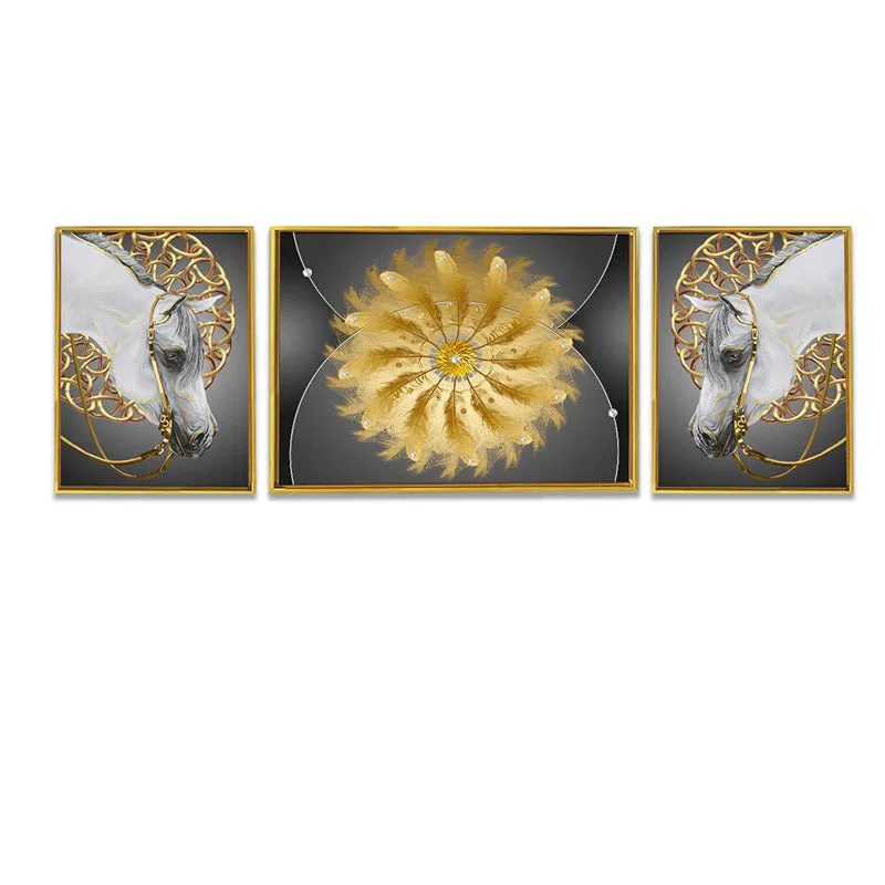 Frin Golden Wall Art - Set Of Three media 3