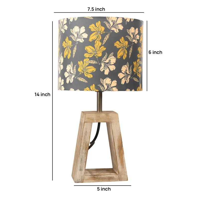Dried Flower Fabric Table Lamp - Multicolor media 5
