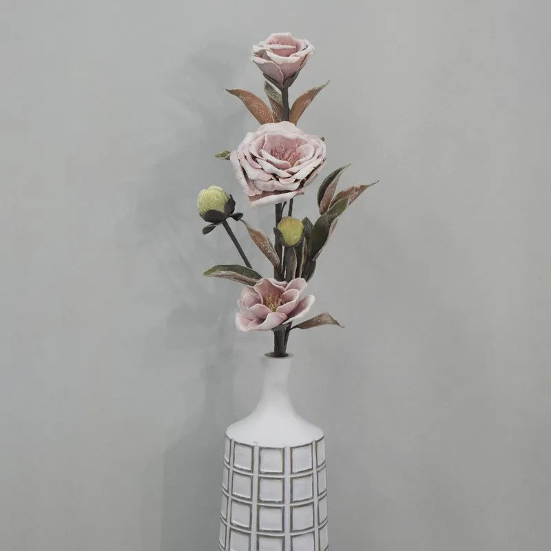 Magnolia Bloom Crafted Artificial Flower - Brown media 4