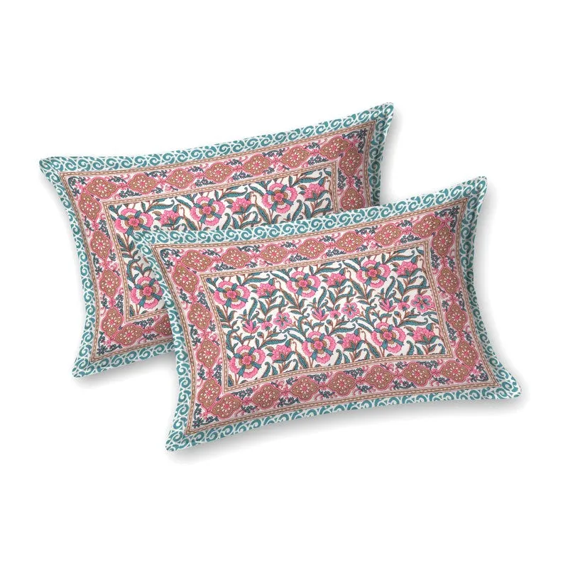 Gardenel Cotton Bedsheet (Pink,Blue) - 240 TC media 4