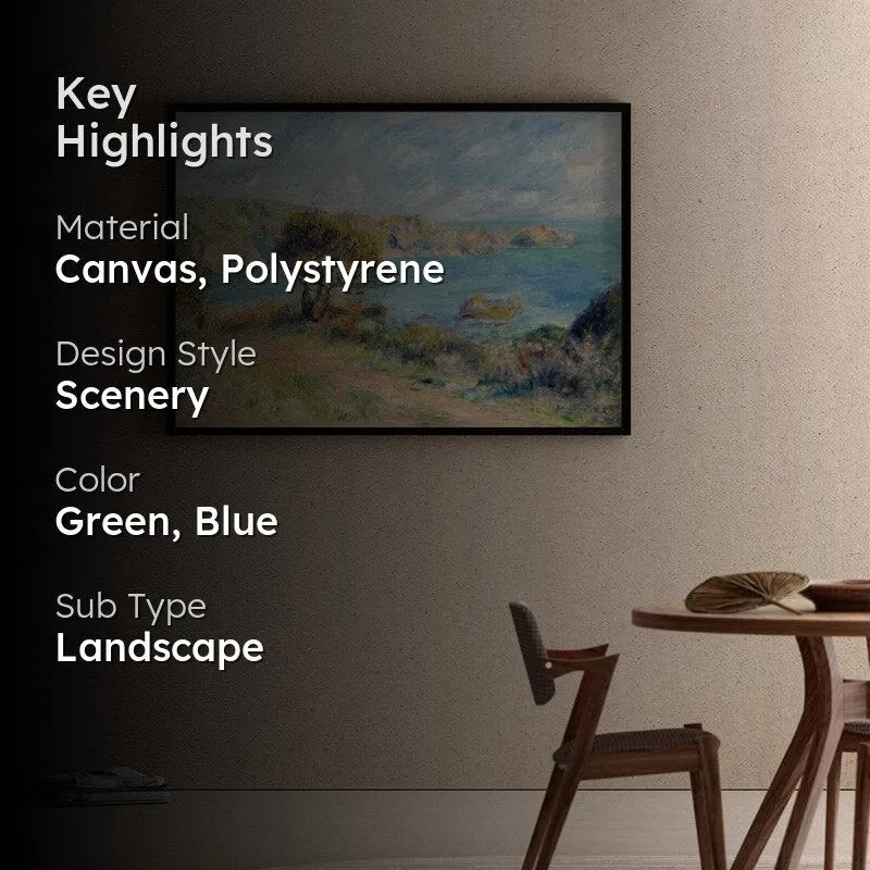 View At Guernsey By Pierre Auguste Renoir - Black Frame media 2