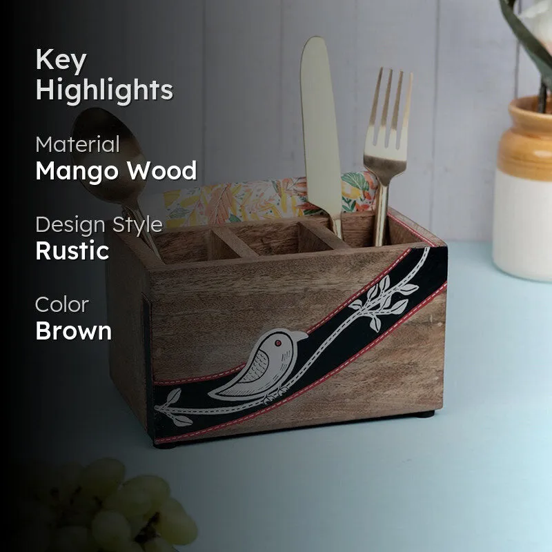 Nido Wood Cutlery Holder media 2