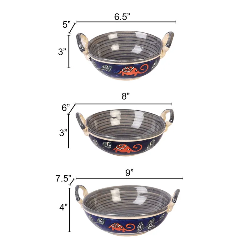 Tusker Grace Ceramic Serving Bowl (300 ML/200 ML/150 ML)- Set of Three media 6