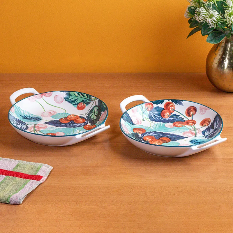 Floral Charm Porcelain Platter - Set Of Two media 3