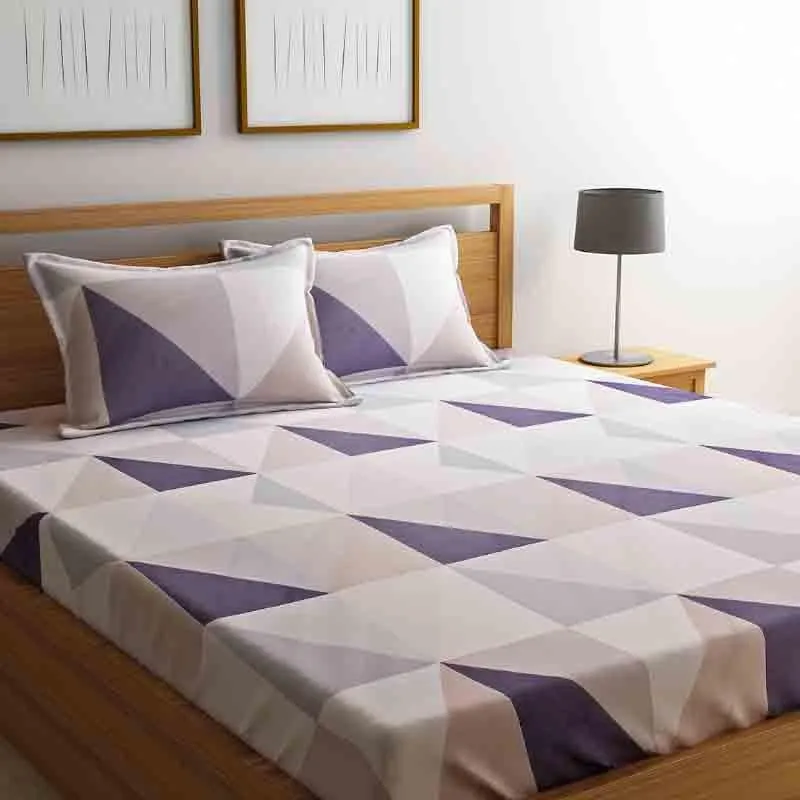 Geometro Club Cotton Bedsheet - 210 TC media 1