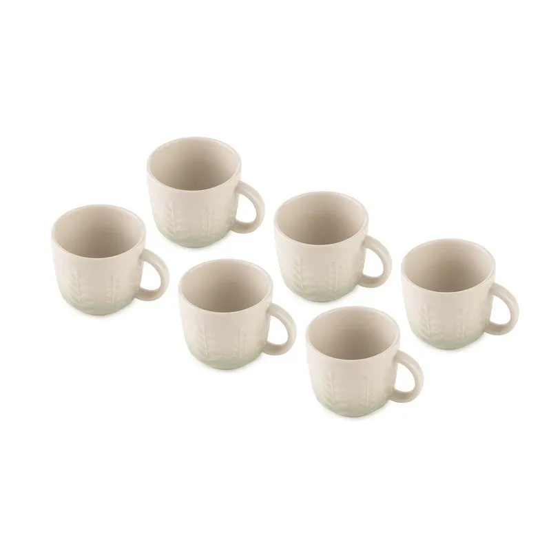 Calista Porcelain Tea Cup (200 mL Each,Green) - Set Of Six media 7