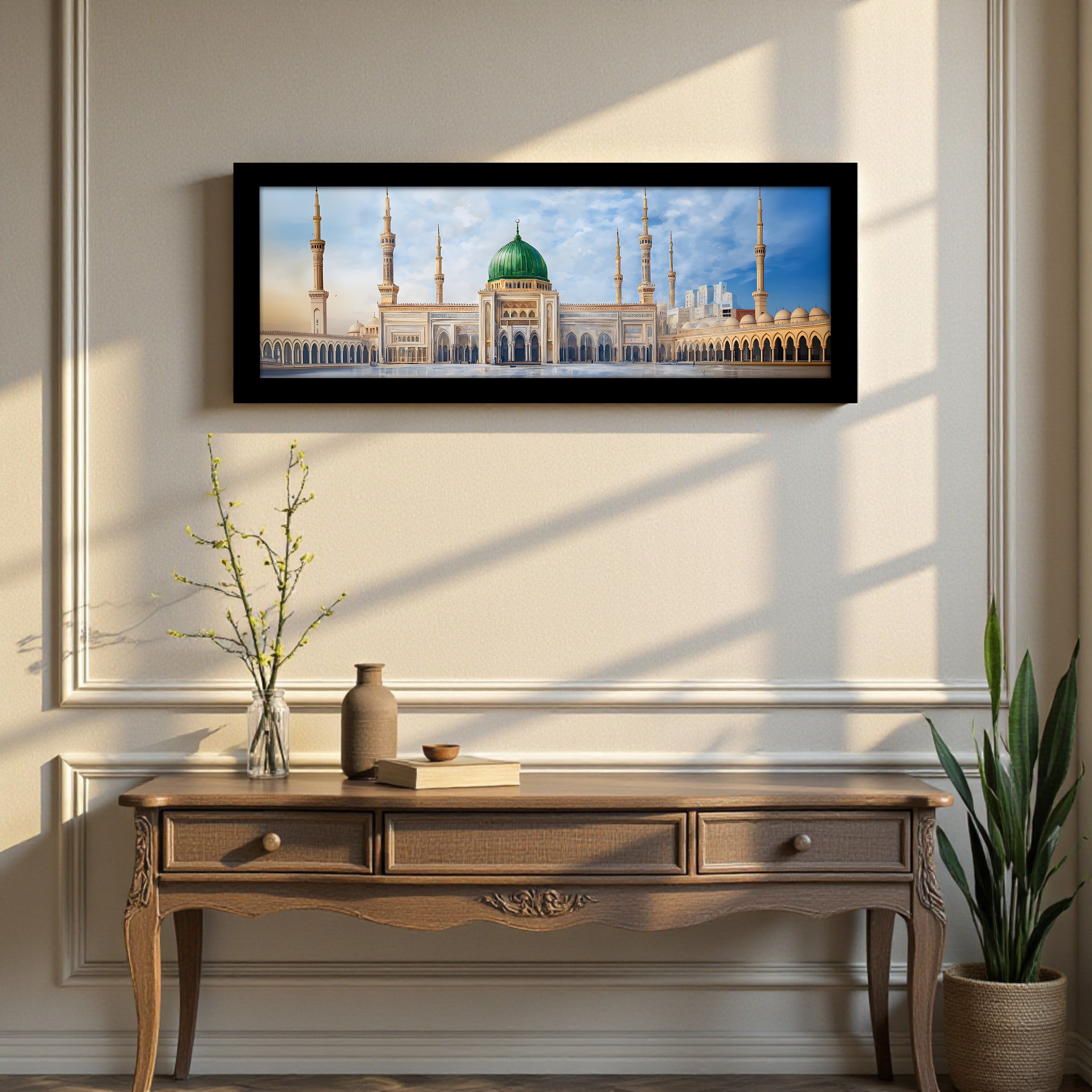 Sacred Madina Mosque Wall Art With Frame