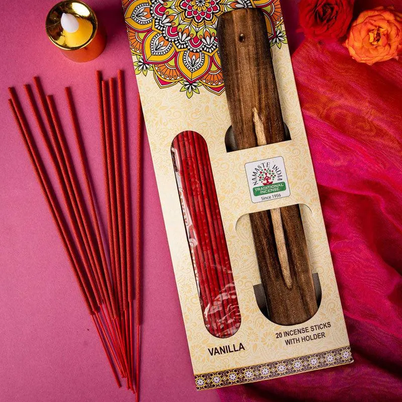 Sugandha Vanilla Incense Sticks With Incense Holder - Set Of Twenty media 3