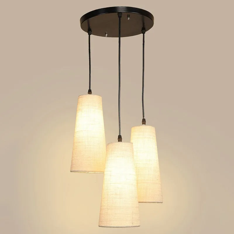Nordic Neutral Triple Metal Ceiling Lamp - White media 5