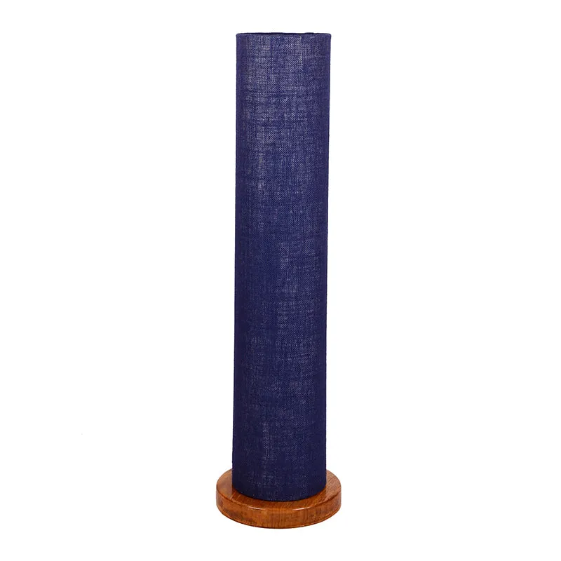Agia Wooden Tower Floor Lamp With Jute Shade - Blue media 4