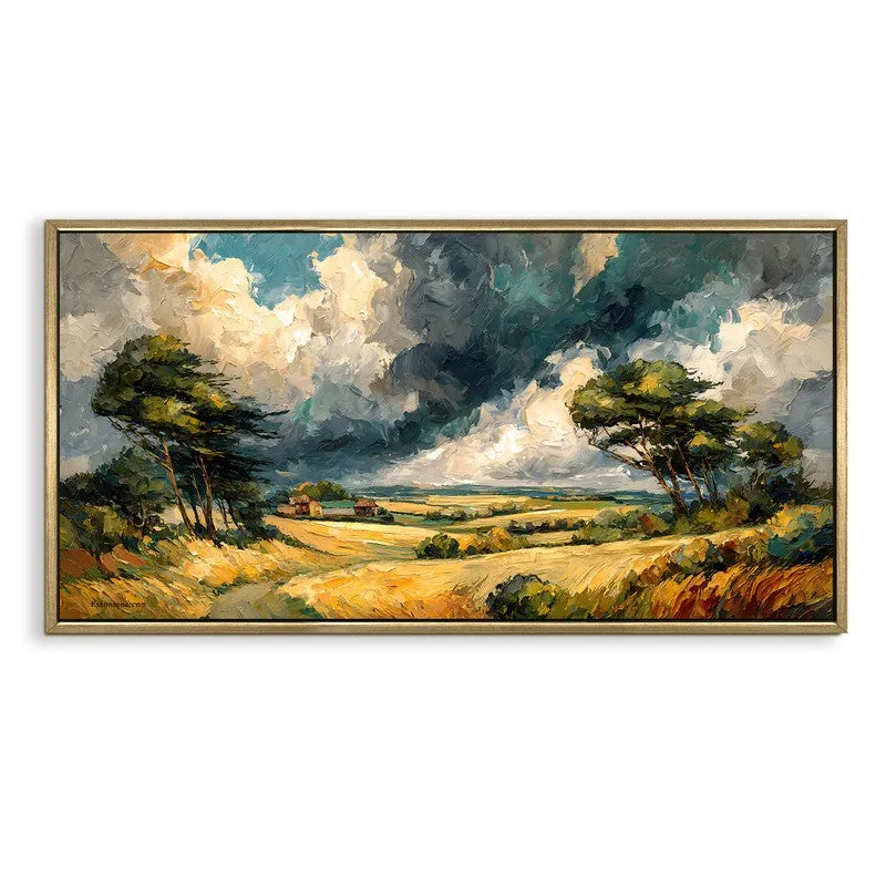 Windward Fields Canvas Wall Painting With Frame media 3