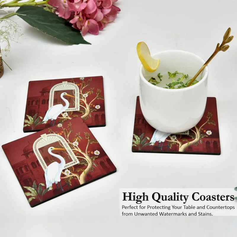 Mandala Bliss Wooden Coasters with Holder - Seven Piece Set media 3