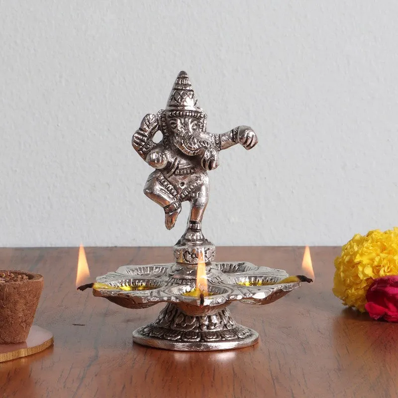 Vighnaharta Ganesh Diya - Silver media 1