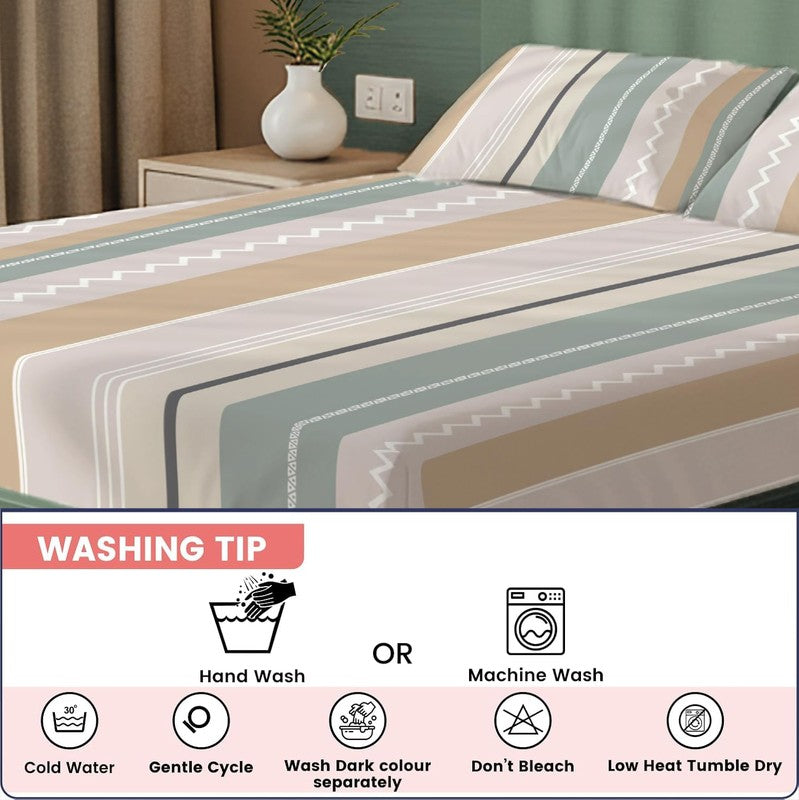 Mosaic Mirage Geometric Cotton Bedsheets (Multicolor) - 200 TC media 7
