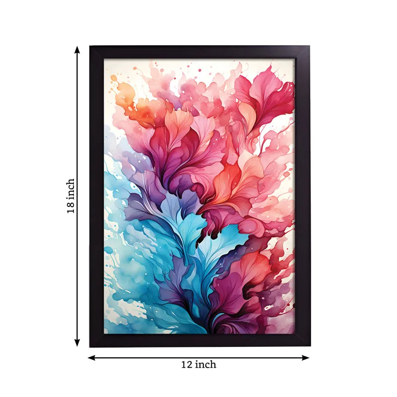 Framed abstract wall art shown front-on against a plain background