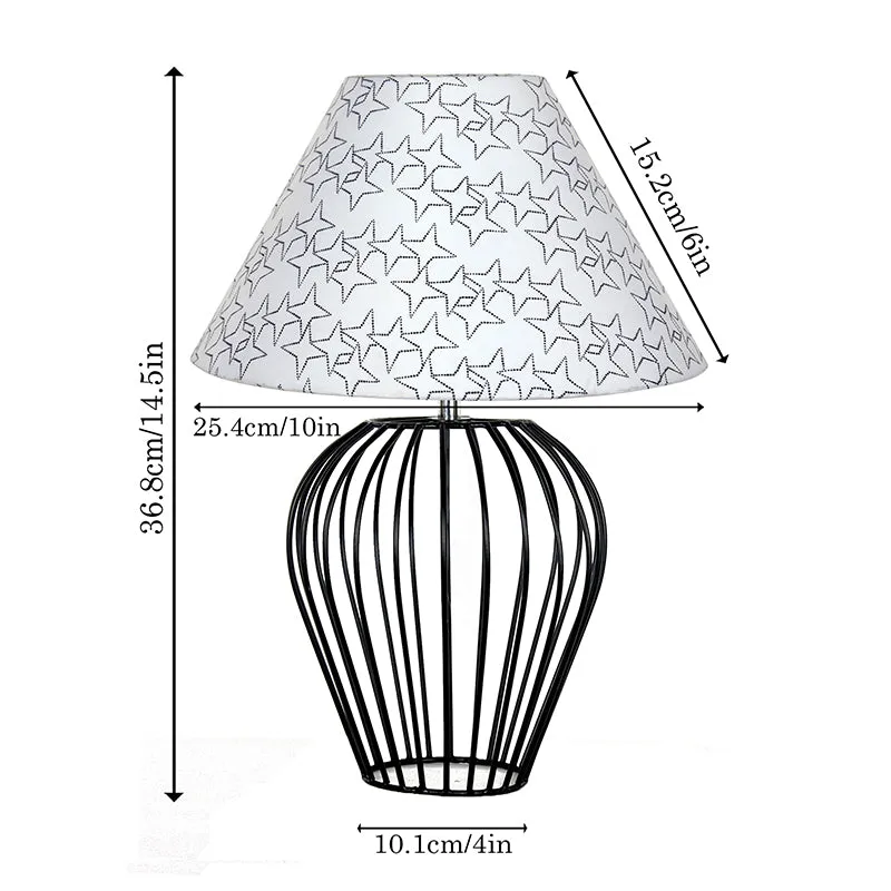 Spire Curve Star Metal Table Lamp - White,Black media 5