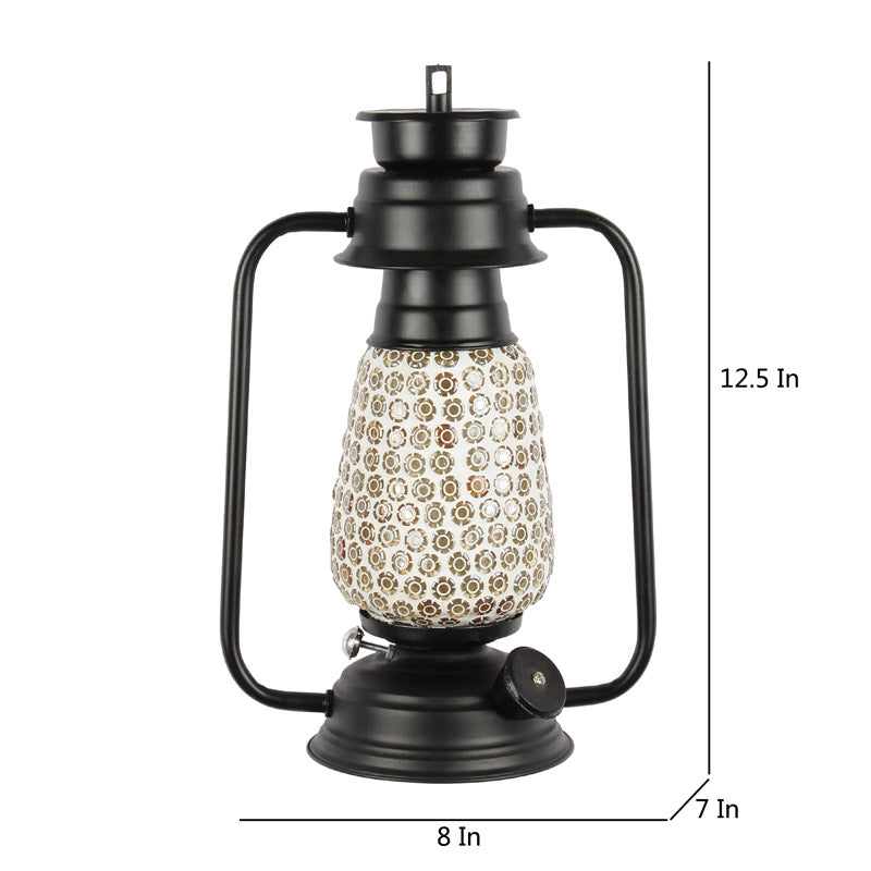 Navina Mosaic Lantern Iron Wall Lamp - Black media 7
