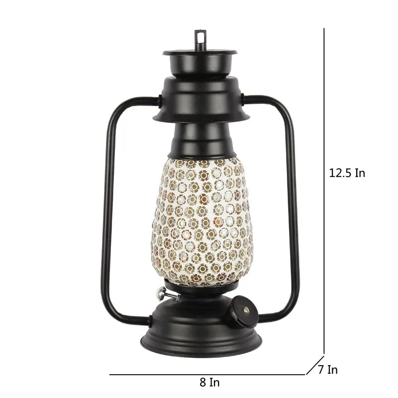 Navina Mosaic Lantern Iron Wall Lamp - Black media 7