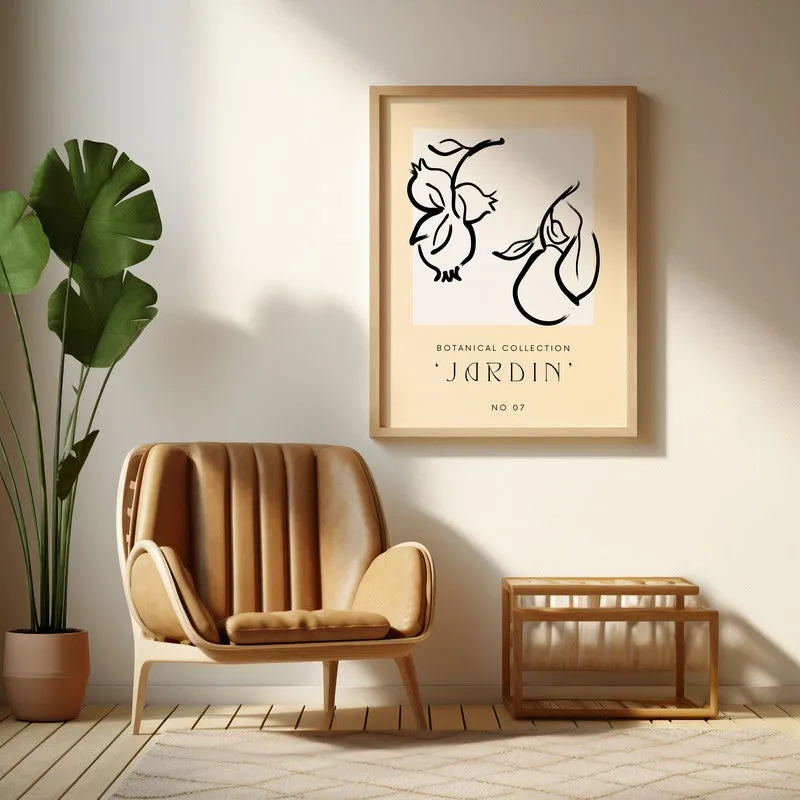 Quiet Yield Canvas Wall Painting With Brown Frame media 6