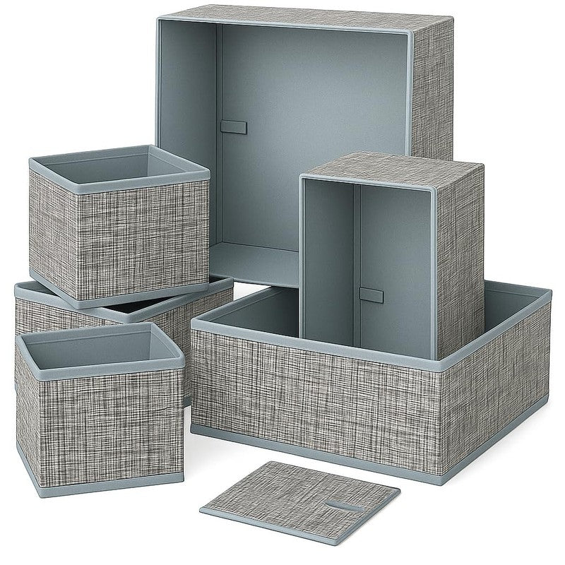 Laxis ClosetEase Fabric Cloth Organizer - Set Of Six media 3
