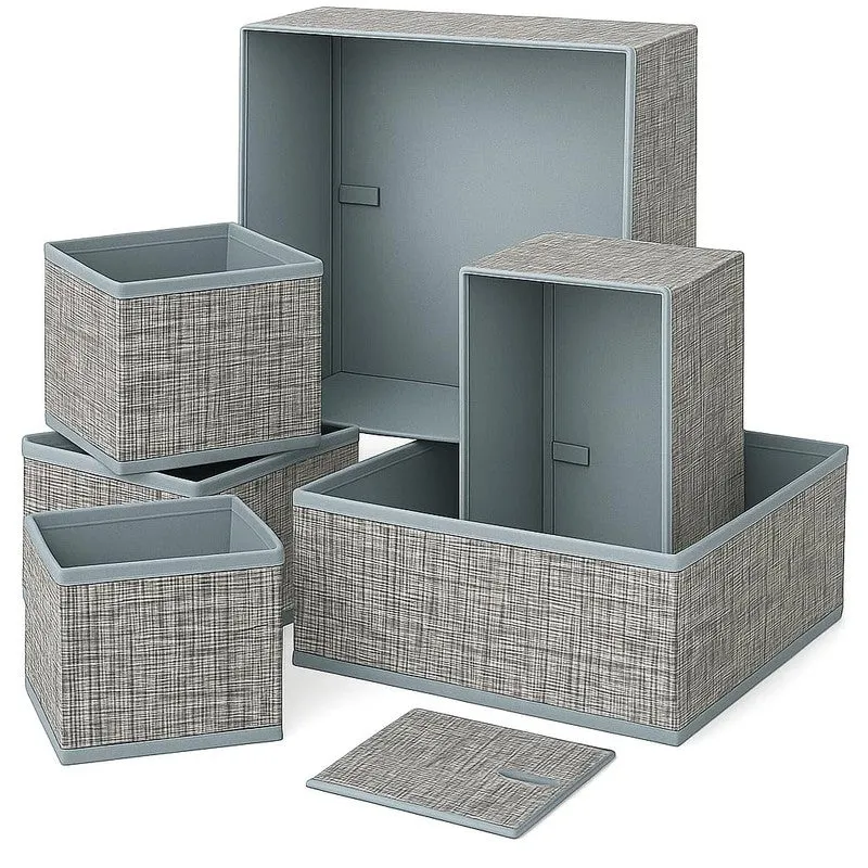 Laxis ClosetEase Fabric Cloth Organizer - Set Of Six media 3