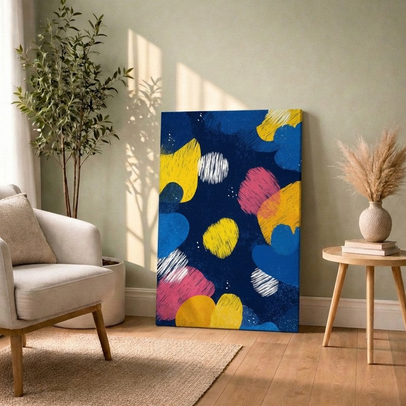 Orbital Joy Abstract Canvas Wall Art